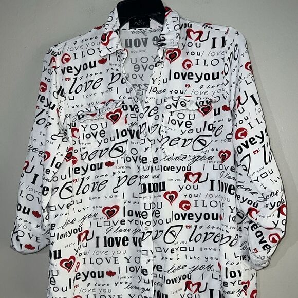 Milk & Honey Womens Button Up Lightweight Novelty Shirt - Picture 2 of 8